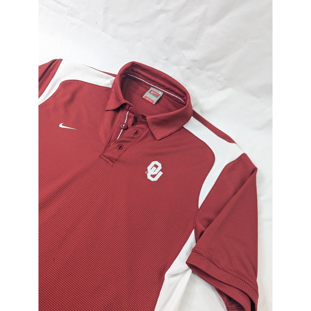 Vintage Nike Team Oklahoma Sooners Maroon Polo Heavy Knit Men's Small